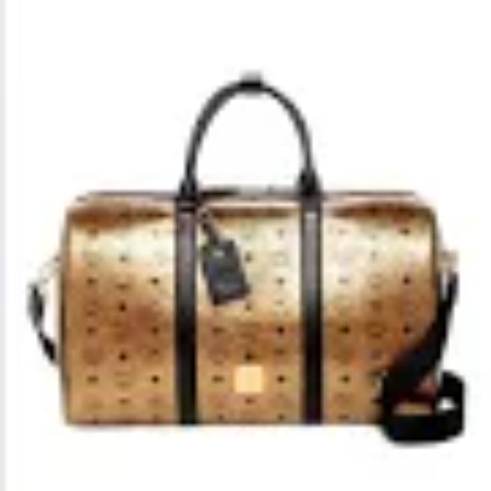 MCM Gold Metallic Duffle bag